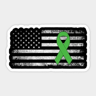 Lymphoma Cancer Awareness Classic American Flag Sticker